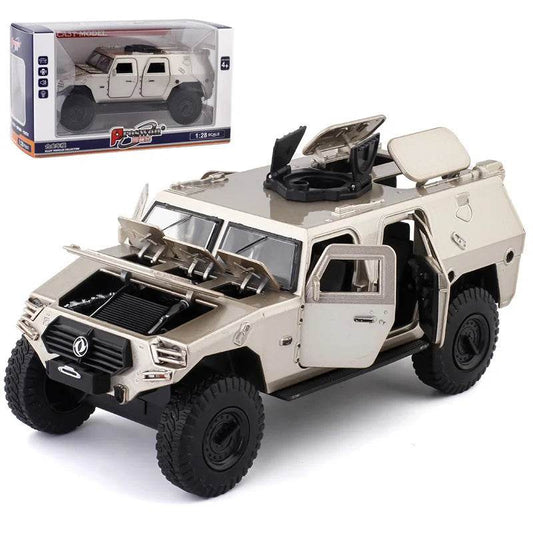 Military Diecast Car Model – Tactical Vehicle with LED & Sound - Gold