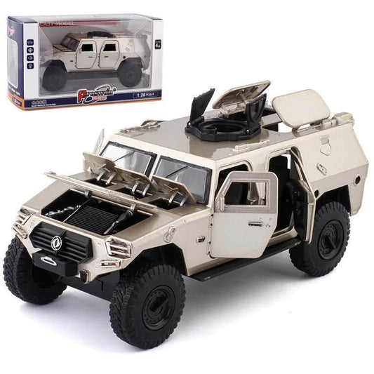 Military Diecast Car Model – Tactical Vehicle with LED & Sound - Gold