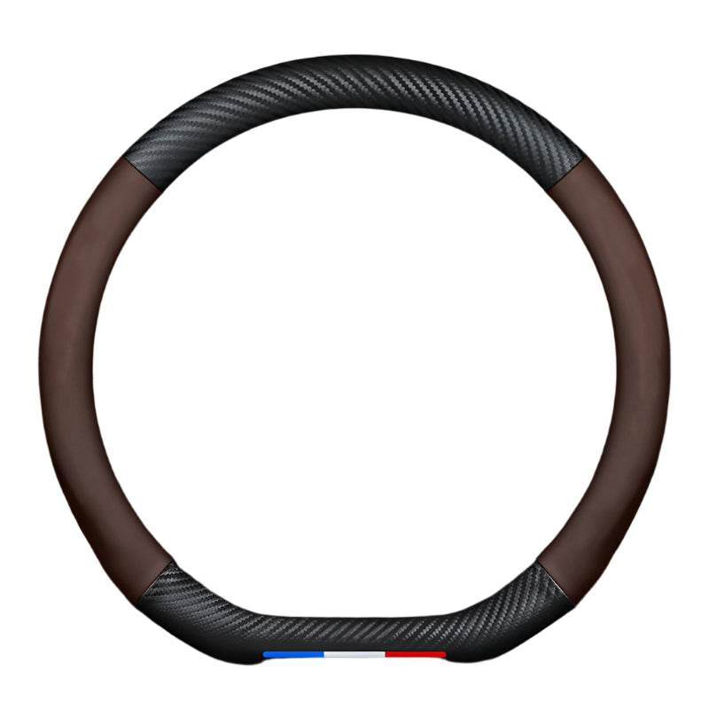 HAVAL Carbon Fiber Leather Steering Wheel Cover - D Brown