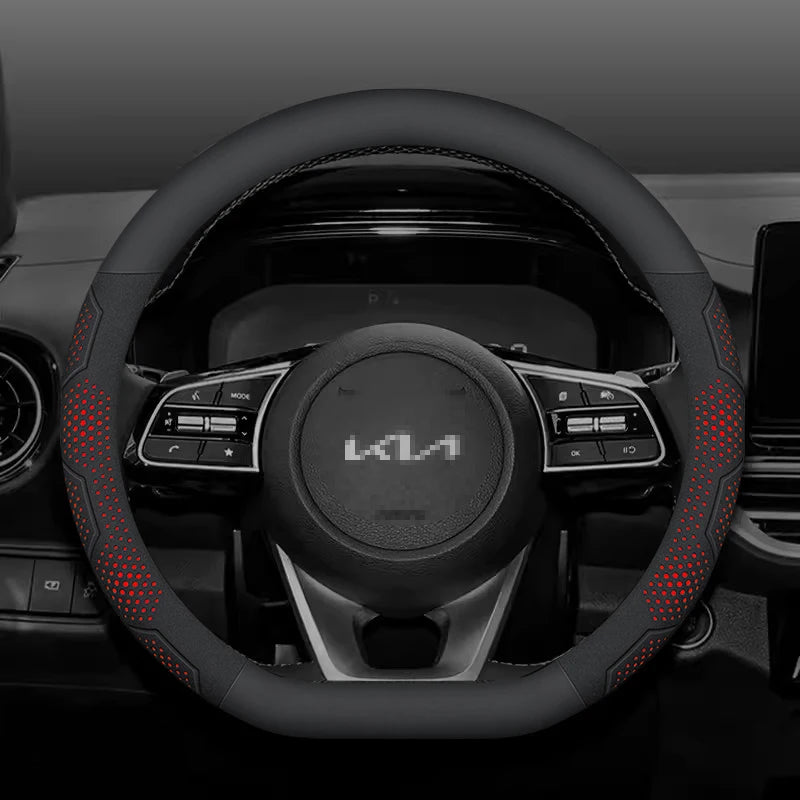 Kia Carbon Fiber Suede Steering Wheel Cover