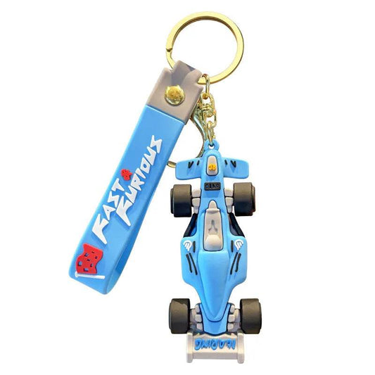 Formula 1 Racing Car Keychain - Blue