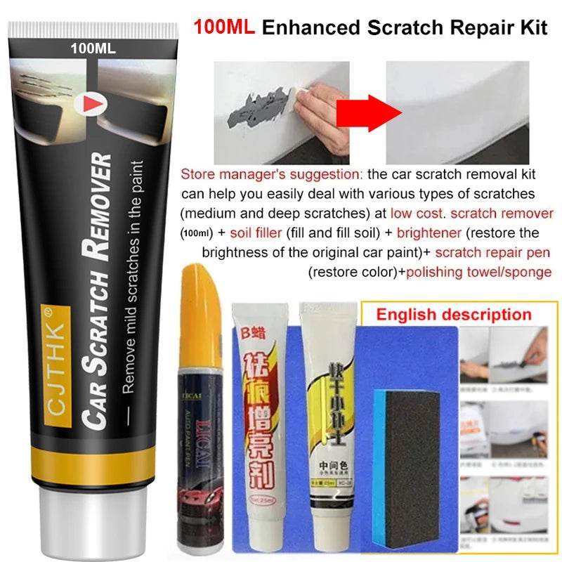 Car Scratch Remover & Paint Repair Compound – Swirl Remover & Polishing Wax for Auto Body Care - 1 PC