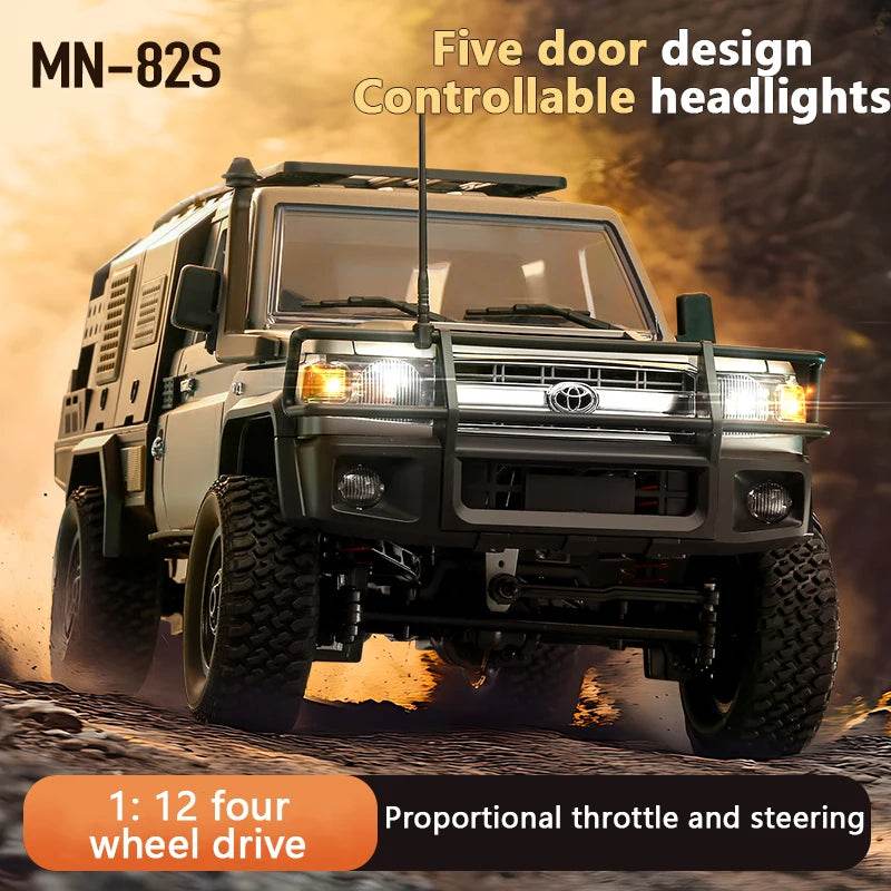 4WD RC Pickup Truck Off-Road Climbing Car - MN82 Red