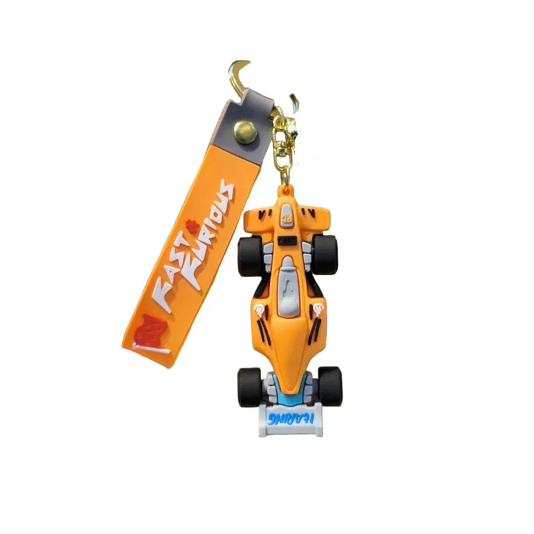 Formula 1 Racing Car Keychain - Orange