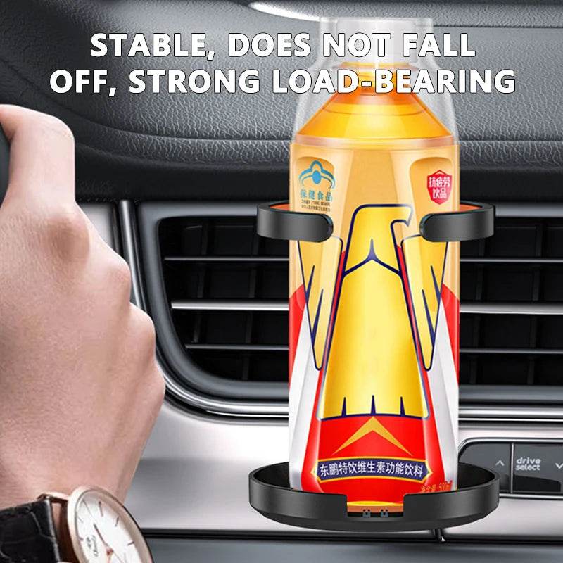 Foldable Car Cup Holder | Air Vent Drink Bracket & Organizer - Long Base