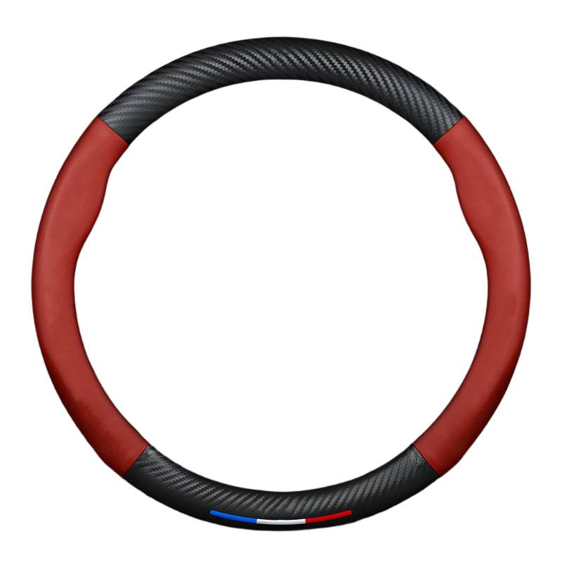 HAVAL Carbon Fiber Leather Steering Wheel Cover - Red