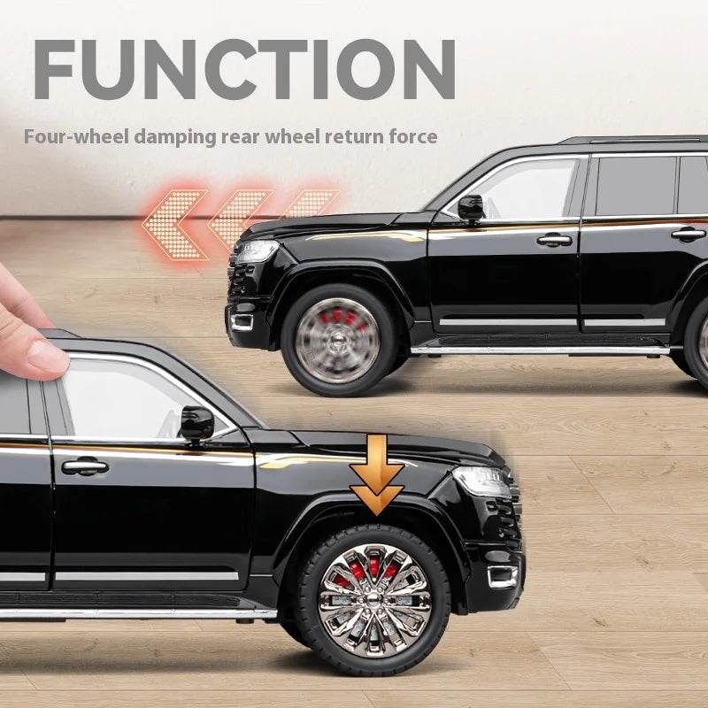 Mini Toyota Land Cruiser LC300 – Alloy Diecast SUV Model Car - White