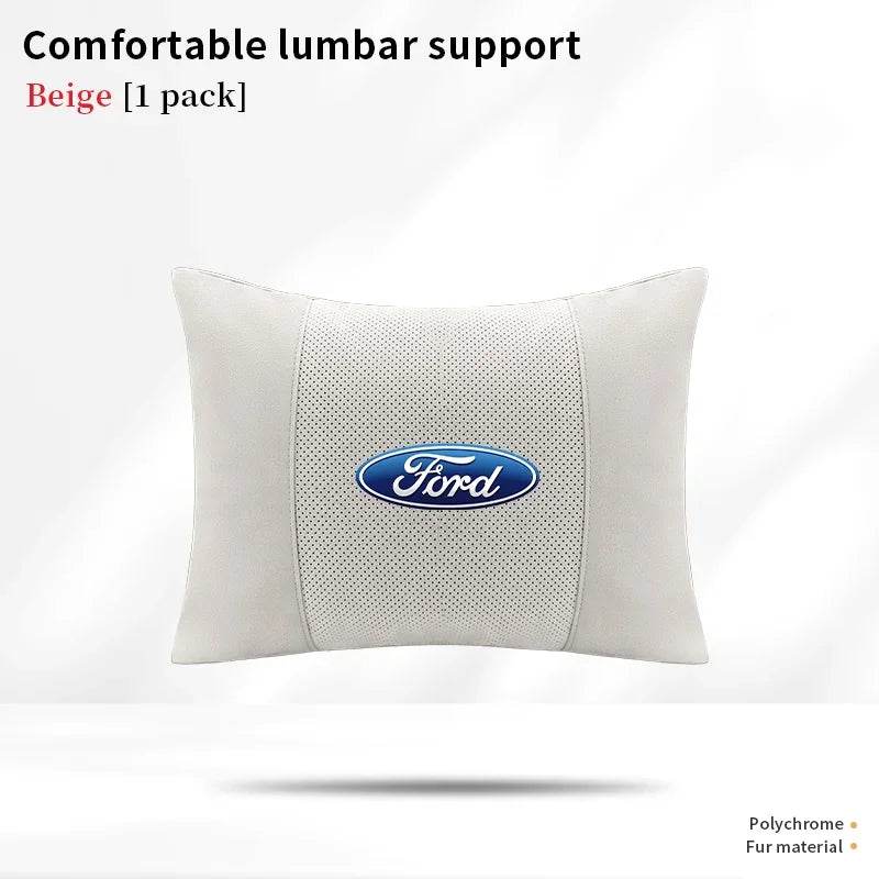 Ford Ventilated Neck Pillow & Lumbar Cushion - Waist Cushion Beige