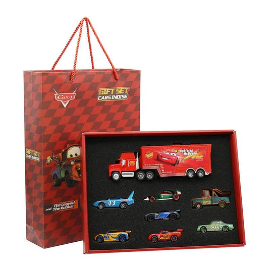 Disney Pixar Cars Gift Box – Diecast Lightning McQueen & Jackson Storm Set - 8Pcs