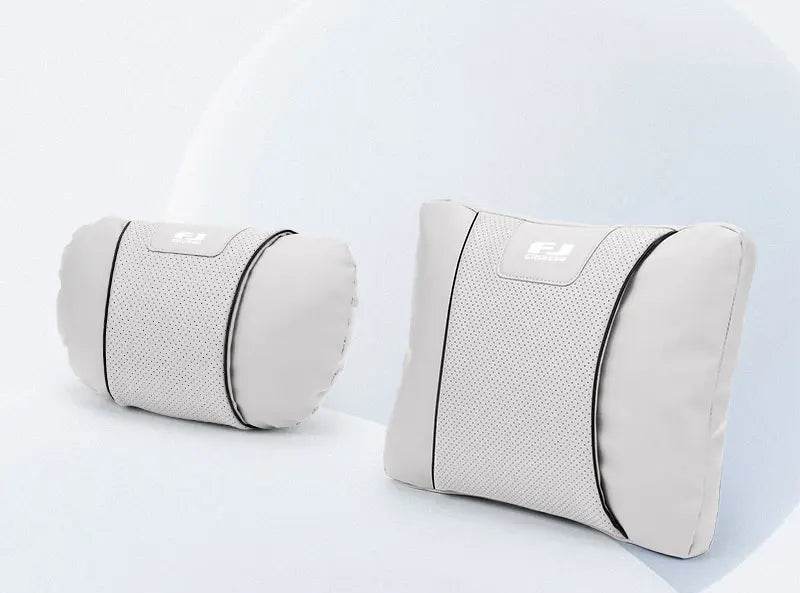 Toyota FJ Cruiser Car Neck & Lumbar Support Pillow – Breathable Seat Headrest Accessory - headrest 1pc white