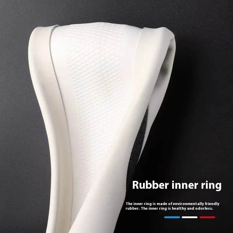 Mercedes Carbon Fiber Leather Steering Wheel Cover - O White Carbon