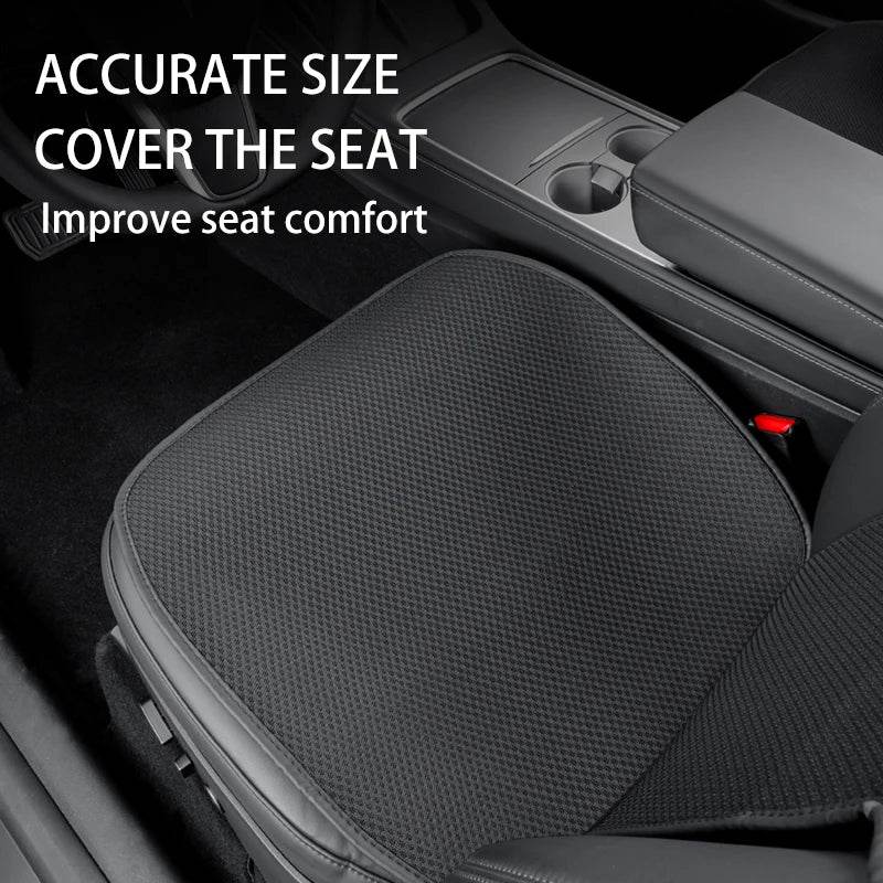 Tesla Seat Cushion | Model 3 & Y (2019–2025) Breathable Cover - T-M3Y-F01-white