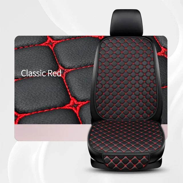 Leather Car Seat Cover – Wear-Resistant - Black and red