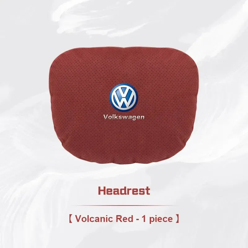 Volkswagen Neck Pillow & Lumbar Support - headrest red