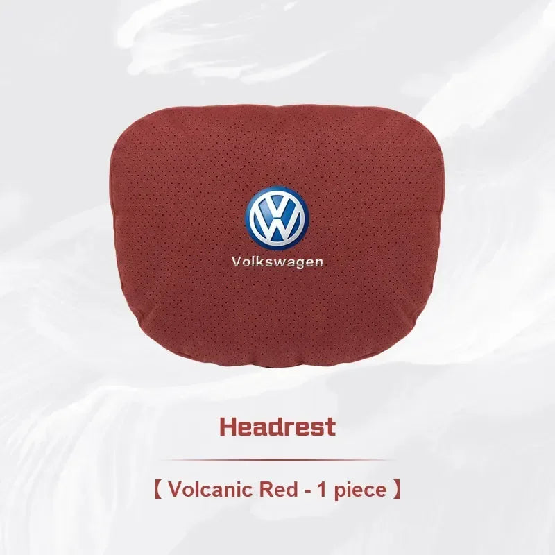 Volkswagen Neck Pillow & Lumbar Support - headrest red