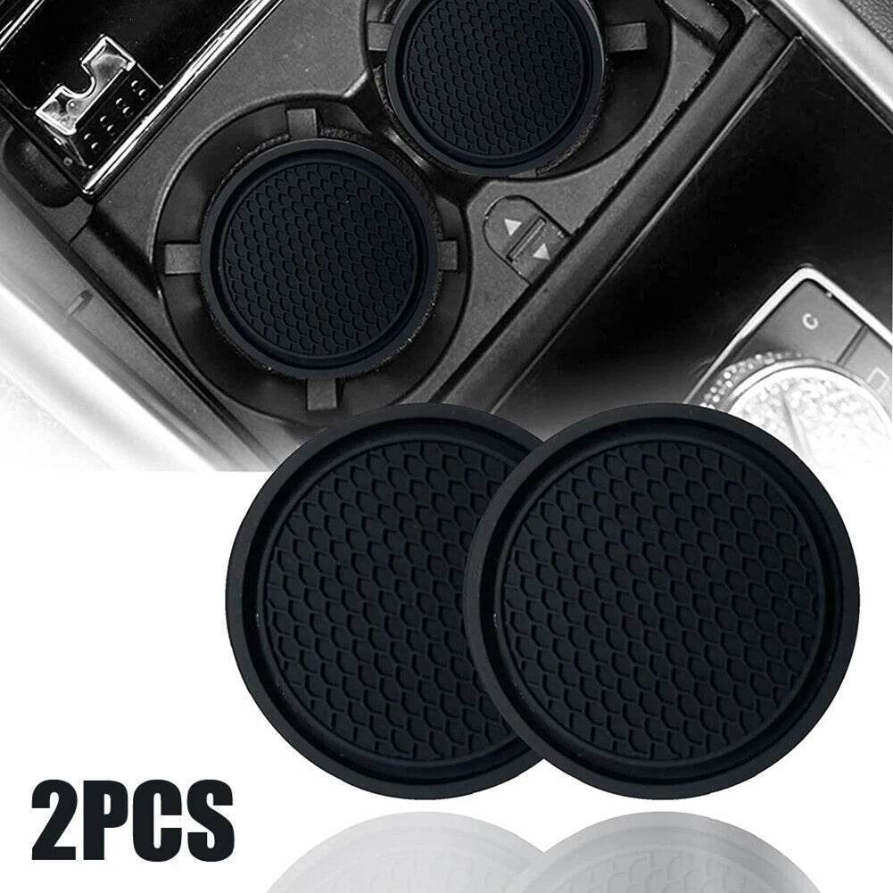 2pcs Universal Anti-Slip Car Cup Holder Insert Coasters -