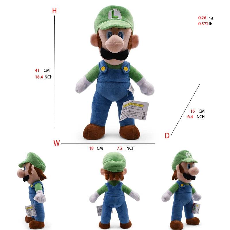 Super Mario Plush Toys – Mario, Luigi, Yoshi, Peach & More - luigi
