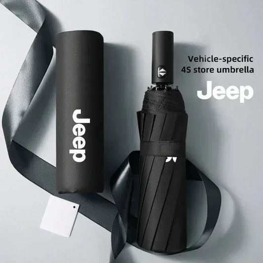Jeep Folding Umbrella with Car Emblem