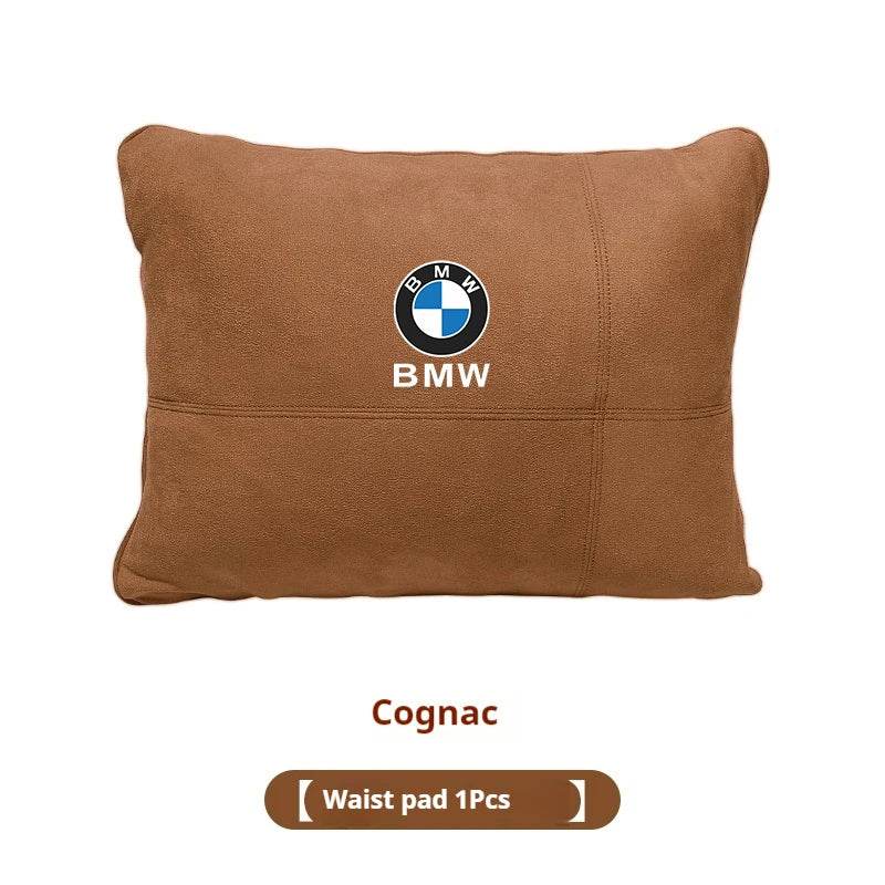 BMW Suede Neck Pillow & Lumbar Cushion - Cognac Lumbar Cushion