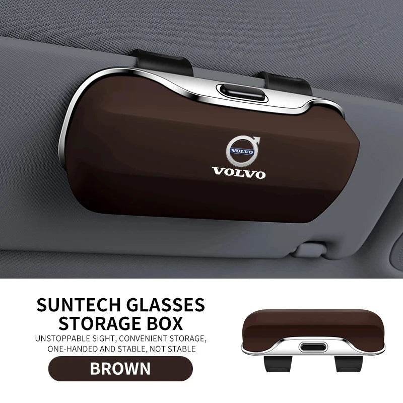 Volvo Car Sunglasses Holder Clip - Brown
