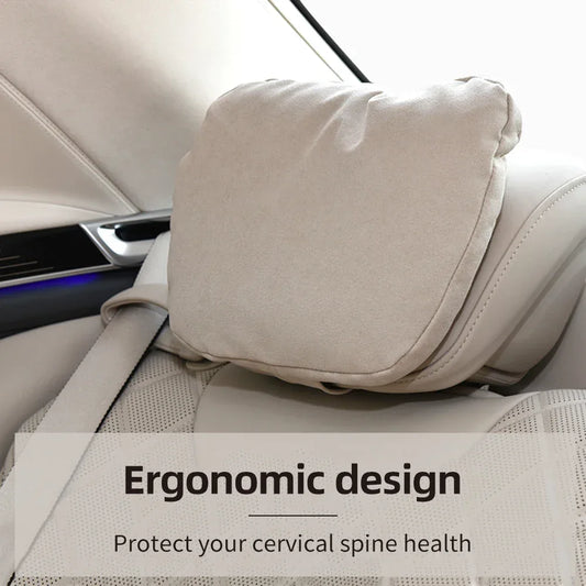 Maybach S-Class Breathable Soft Neck Headrest & Lumbar Support Pillow - Headrest Black