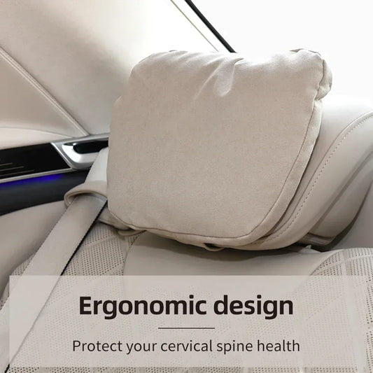 Maybach S-Class Breathable Soft Neck Headrest & Lumbar Support Pillow - Headrest Black