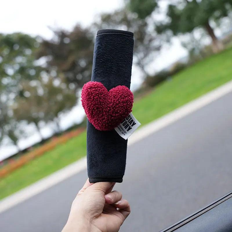 Love Heart Soft Seat Belt Cover Shoulder Pad Cushion