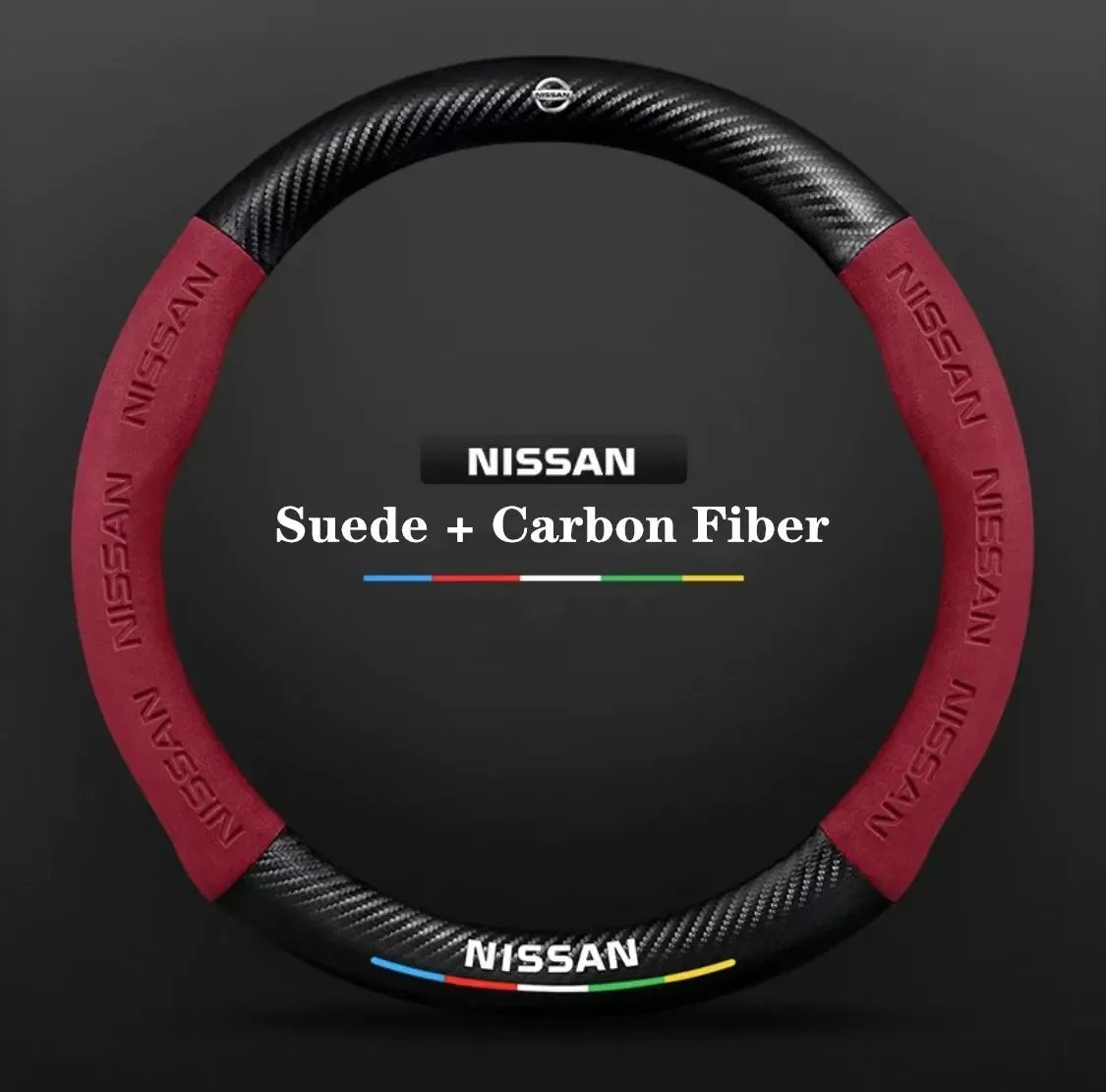 Nissan Carbon Fiber Suede Steering Wheel Cover
