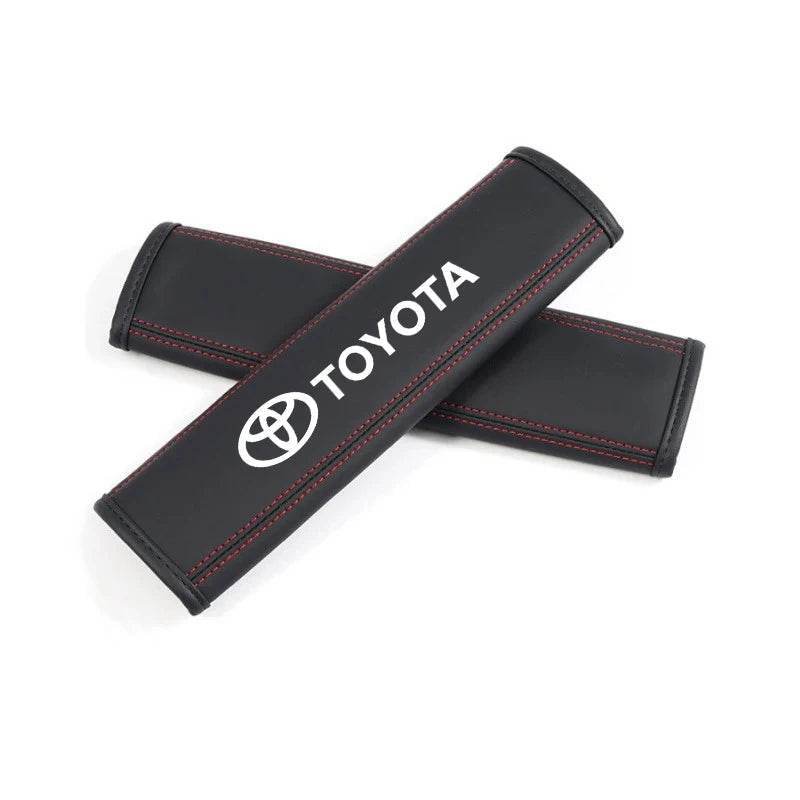 Toyota Neck Pillow and Seat Belt Shoulder Pads - Camry Auris Corolla Yaris Aygo RAV4 Prius Hilux Avensis Land Cruiser - 2Pcs-For Toyota 1