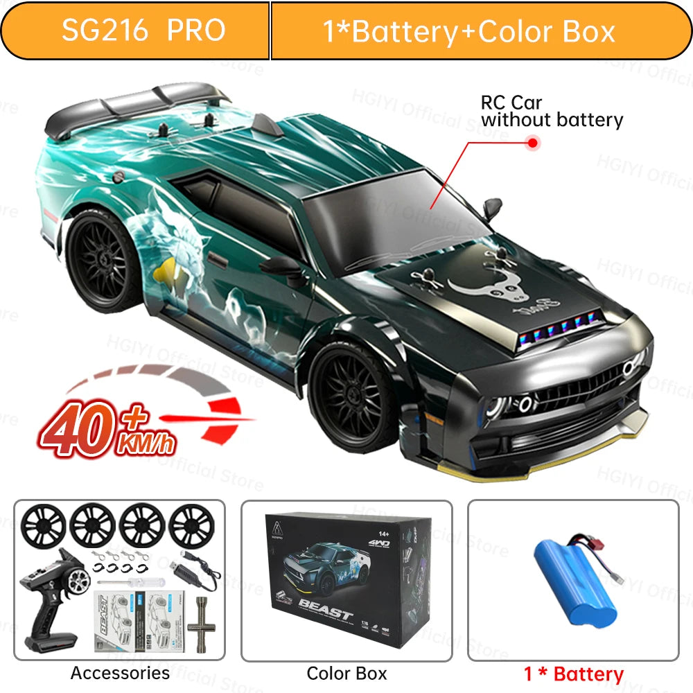 RC 4WD Drift Car, High-Speed Racing (80/40KMH) - SG116 PRO 1B FB