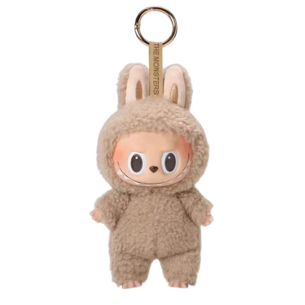 Labubu Plush Keychain – Kawaii Monster Backpack Pendant - Brown