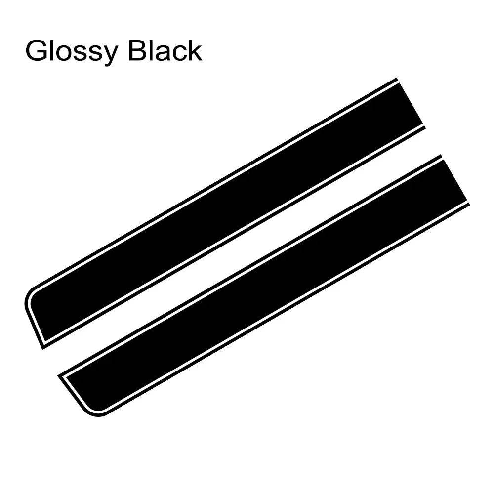 Sports Racing Hood Stripe Sticker - Glossy Black