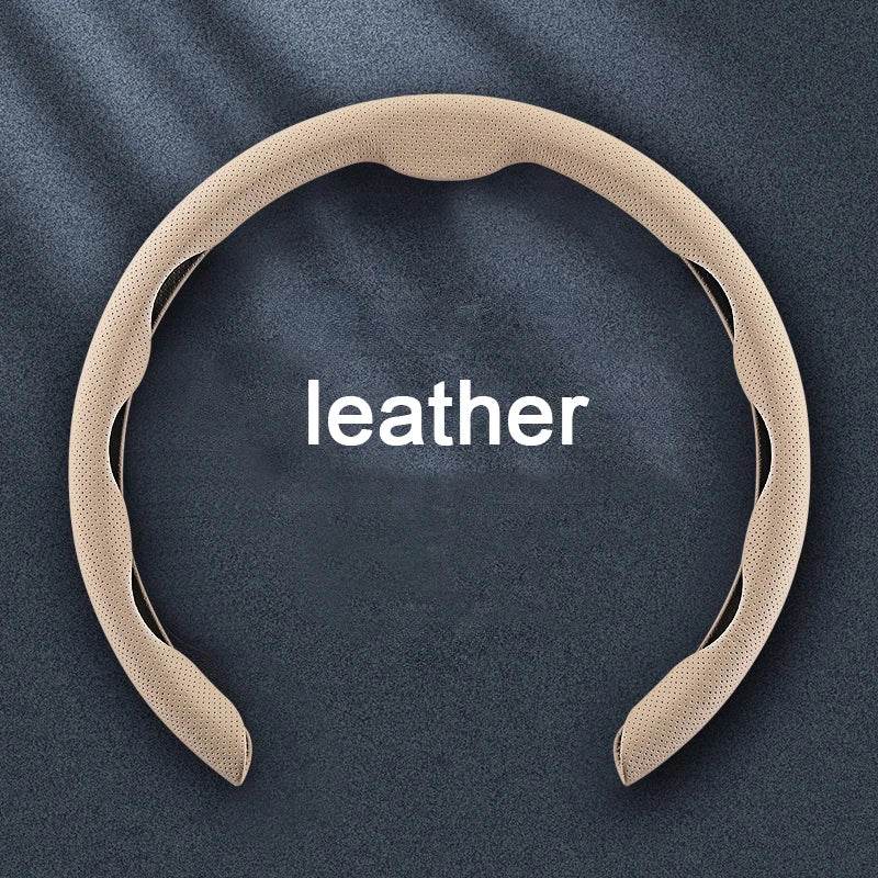 Premium Car Steering Wheel Cover – Universal 36-38cm - Beige