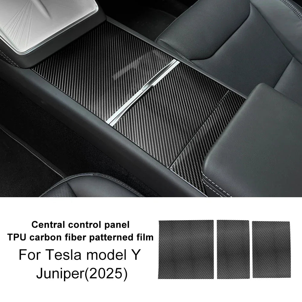 Tesla Model Y Juniper 2025+ Carbon Fiber PPF B-pillar Trunk Film - Central film