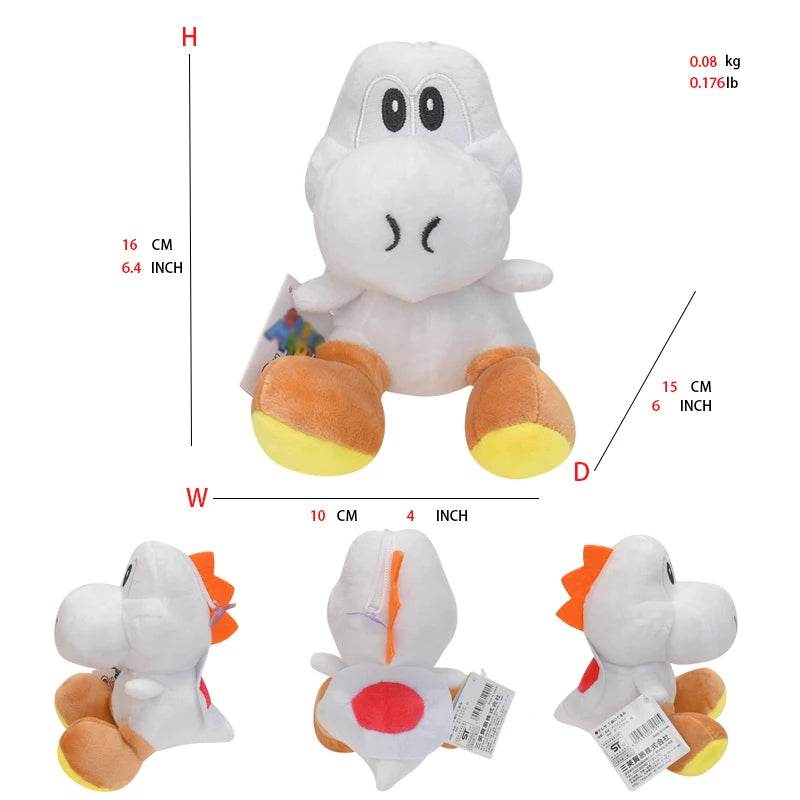 Super Mario Plush Toys – Mario, Luigi, Yoshi, Peach & More - Yoshi White