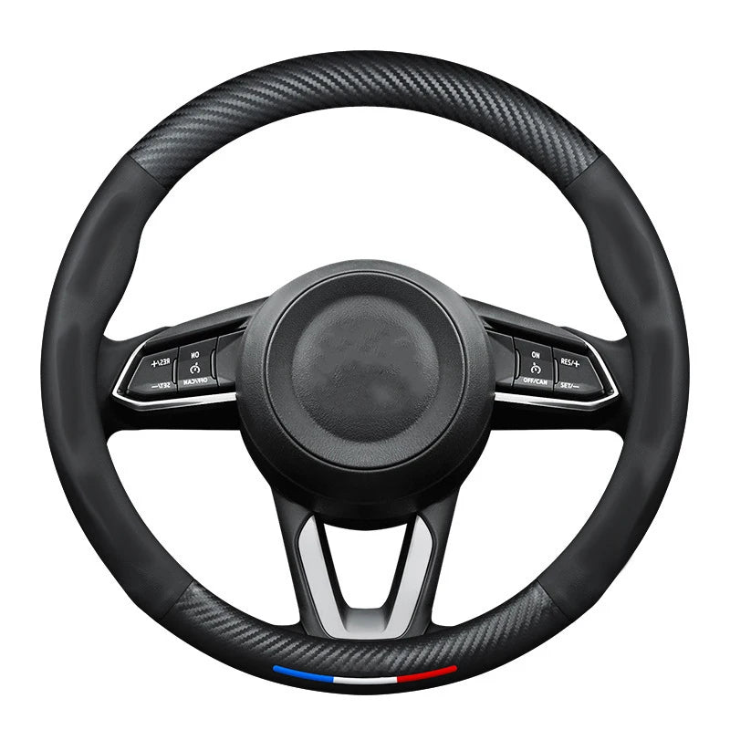 Mazda Carbon Fiber Leather Steering Wheel Cover