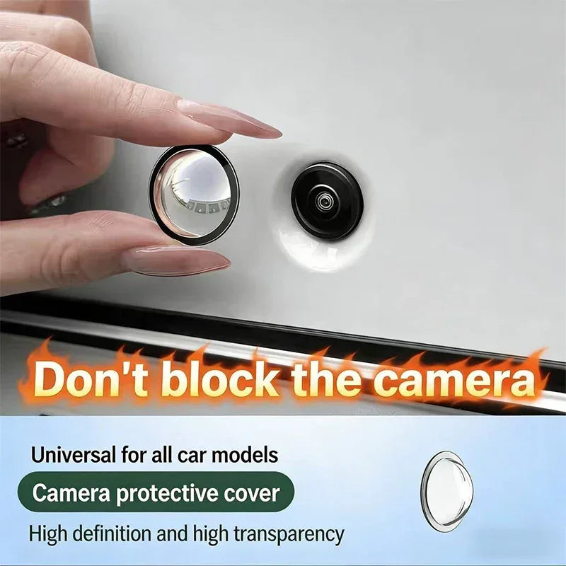Universal Car Camera Lens Protector 360° Clear Cover Kit Front Bumper - 1PC