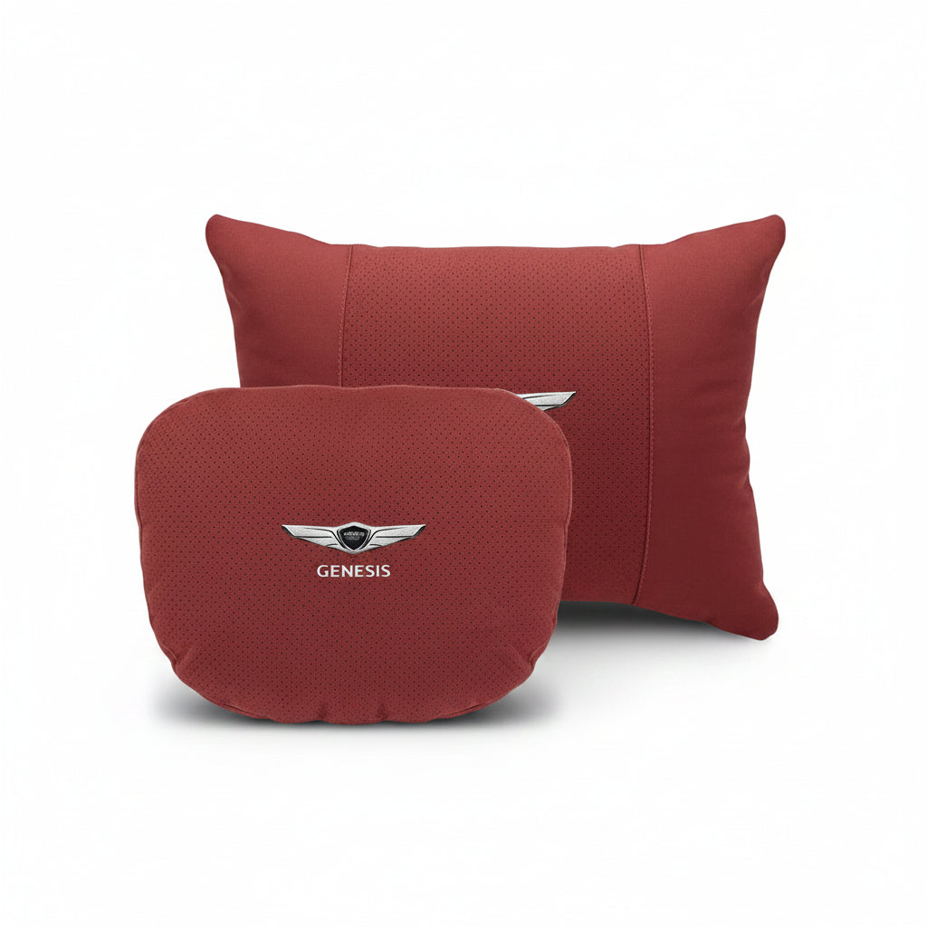Genesis Car Neck Pillow & Lumbar Support - Red
