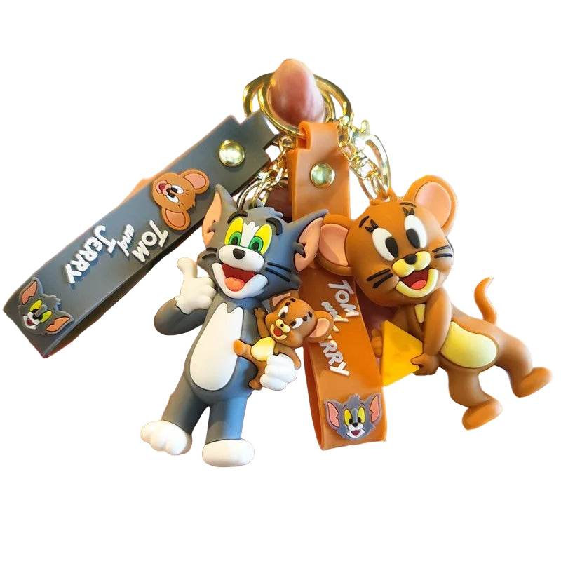 Tom & Jerry Keychain – Bag Pendant & Car Key Ring - A