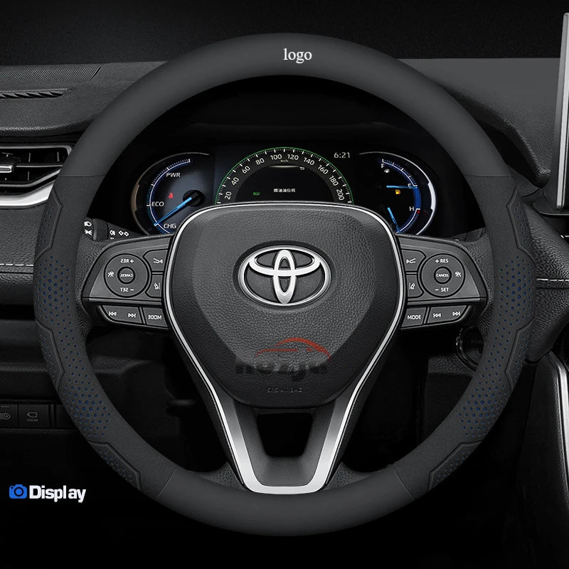 Toyota Carbon Fiber Leather Steering Wheel Cover