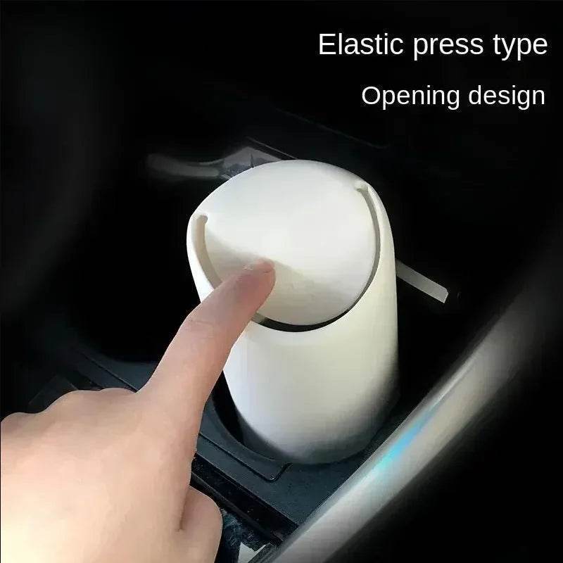 Silicone Car Trash Can - White