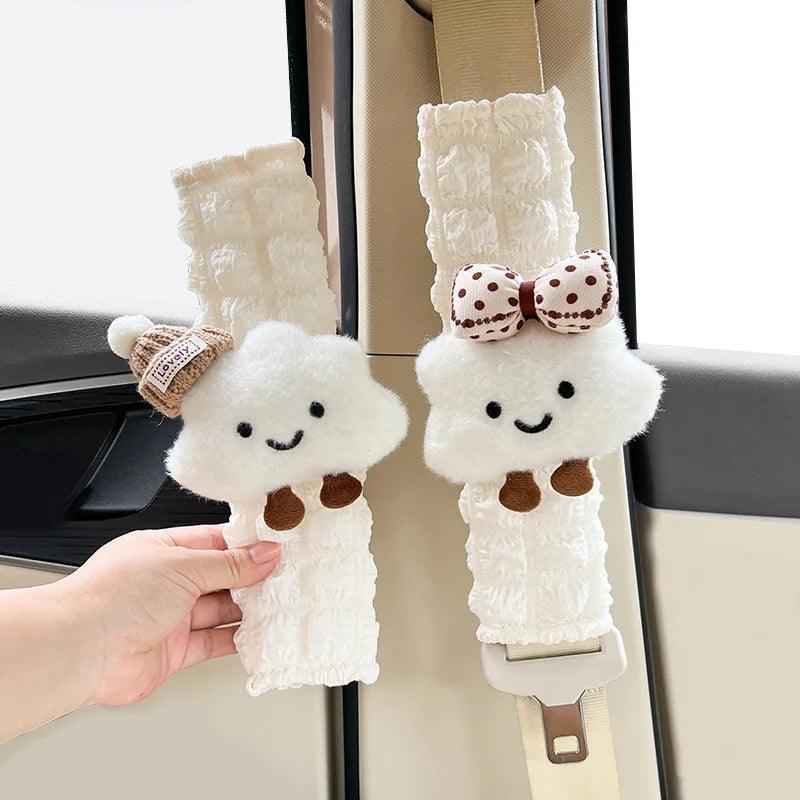 Cute Bow Cloud Car Seat Belt Cover Cushion Safety Shoulder Pad