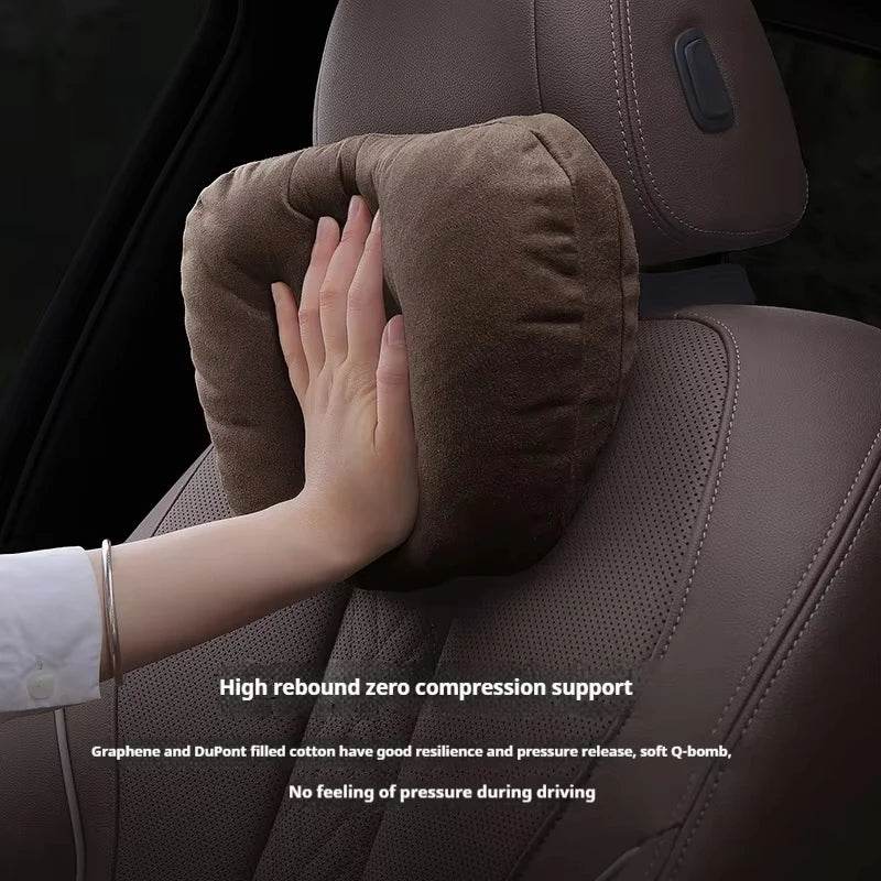 BMW Suede Neck Pillow & Lumbar Cushion - Black Neck Pillow