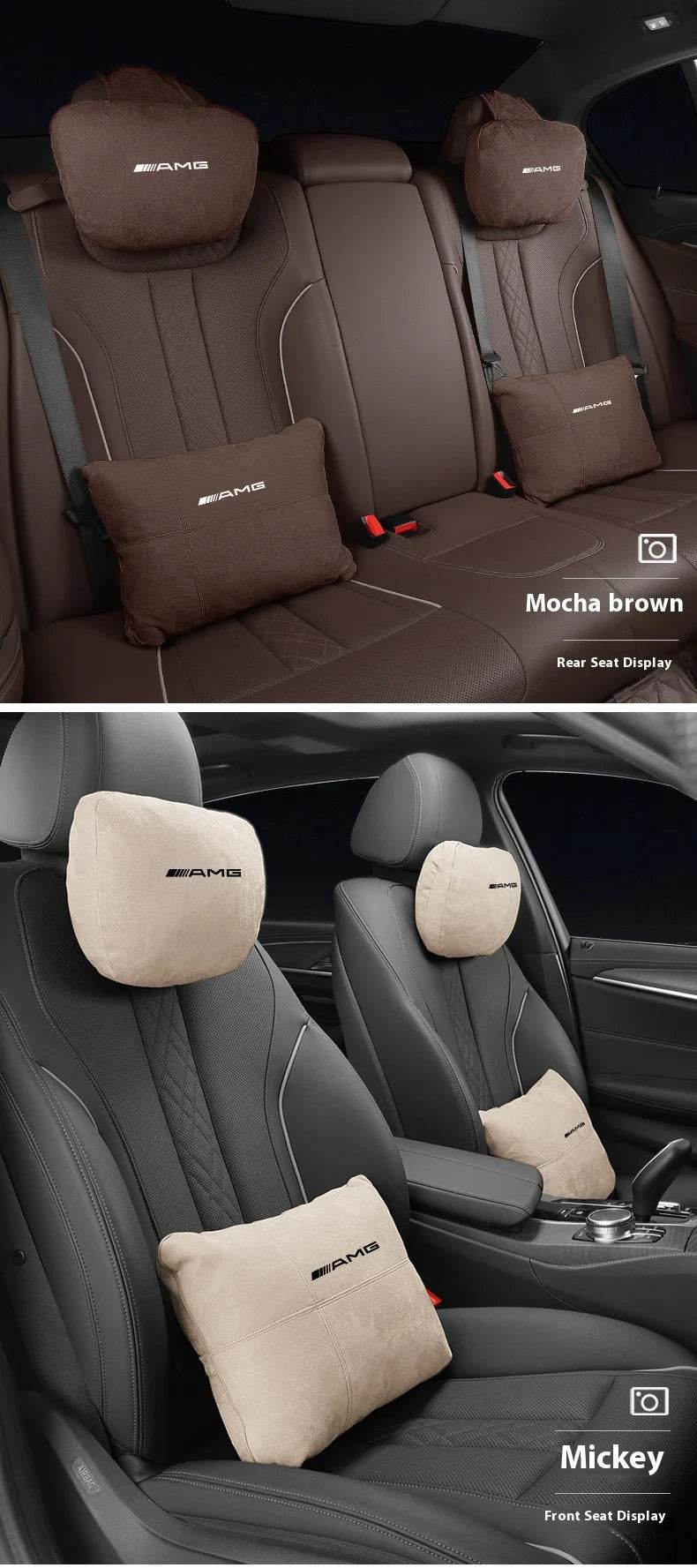 Car Headrest Lumbar Rest Cushion Neck Support Neck Pillow For Mercedes-Benz AMG A C E S V Class Sprinter GLC ML SLK CLS GLA GLK -