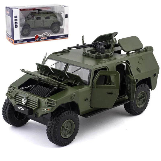 Military Diecast Car Model – Tactical Vehicle with LED & Sound - Gold