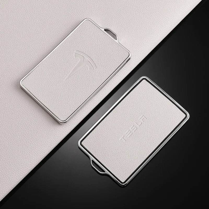 Tesla Key Case – NFC Shell Cover & Protector for Model 3, S, X, Y - B- white