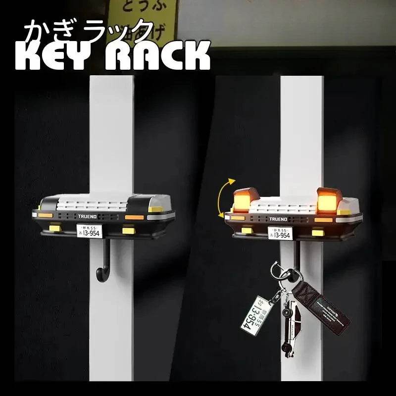 AE86 Headlight Wall Key Holder for Car Enthusiasts & JDM Decor - White