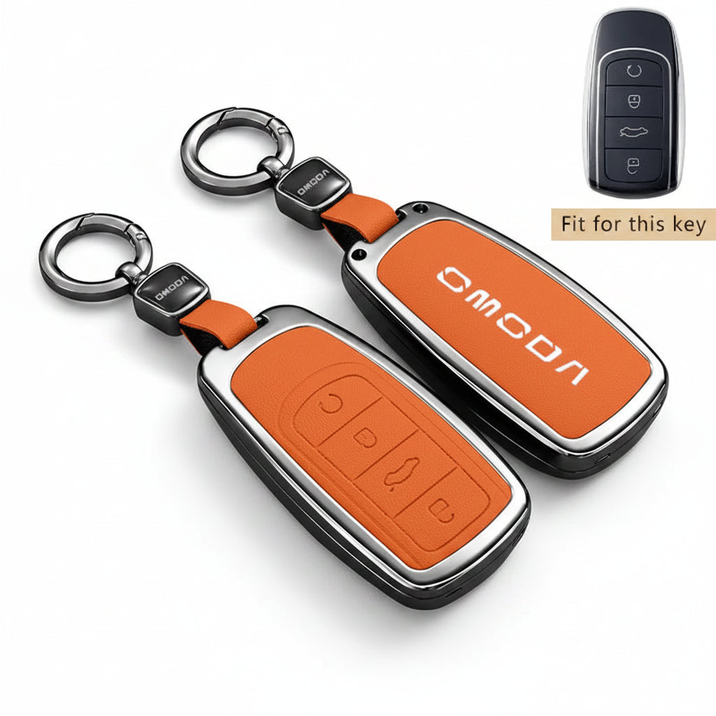 Zinc Alloy Key Fob Case for Chery Omoda C5 9 Phev 2025 2026 - Style 2-Orange-1PC