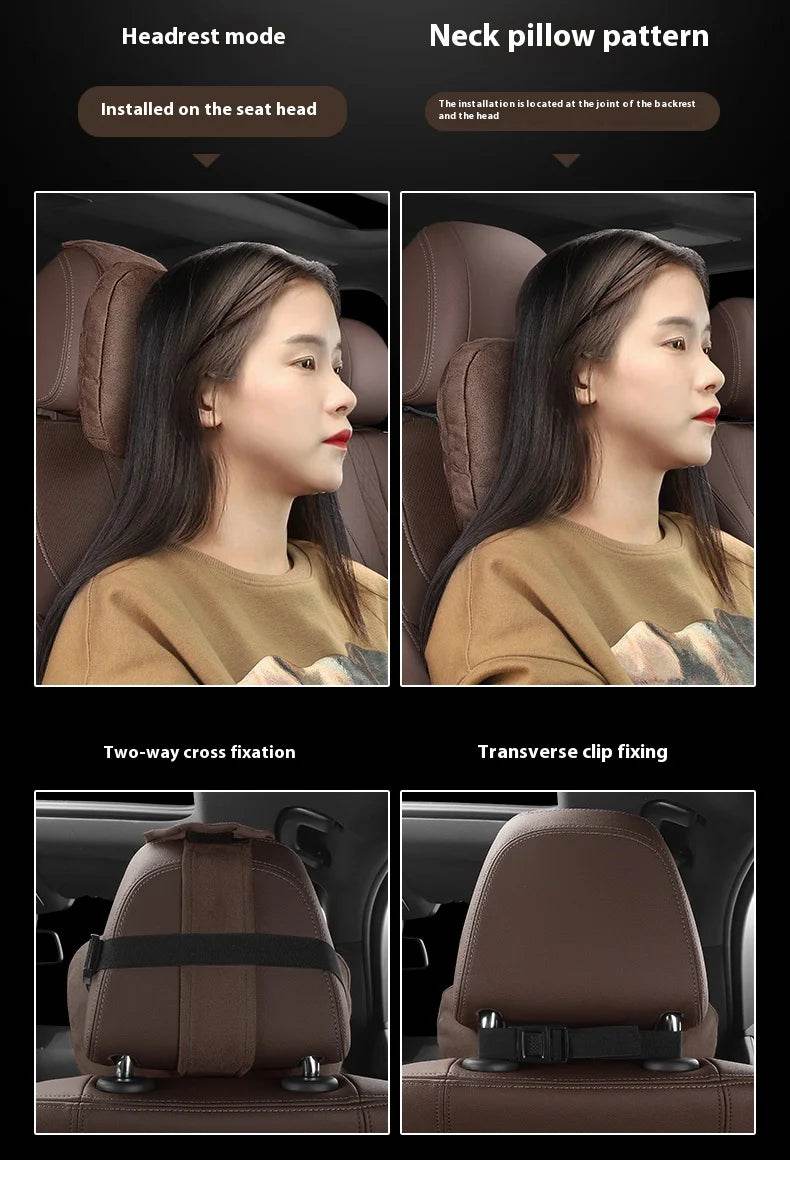Mercedes-Benz Neck Pillow & Lumbar Support Cushion | For A B C E S V R-Class, CLA, GLA, GLB, GLC, GLE, SLK, A45, C43 -