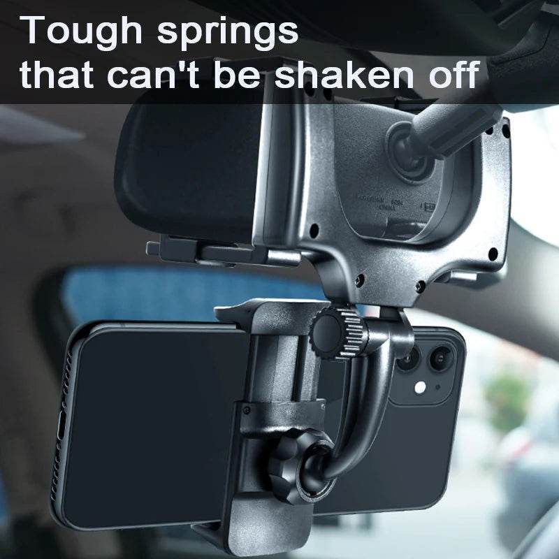 Rearview Mirror Phone Holder – 360° Adjustable -